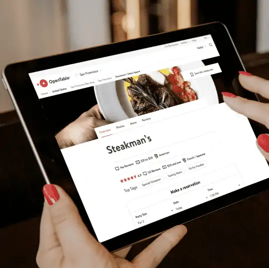 opentable ipad